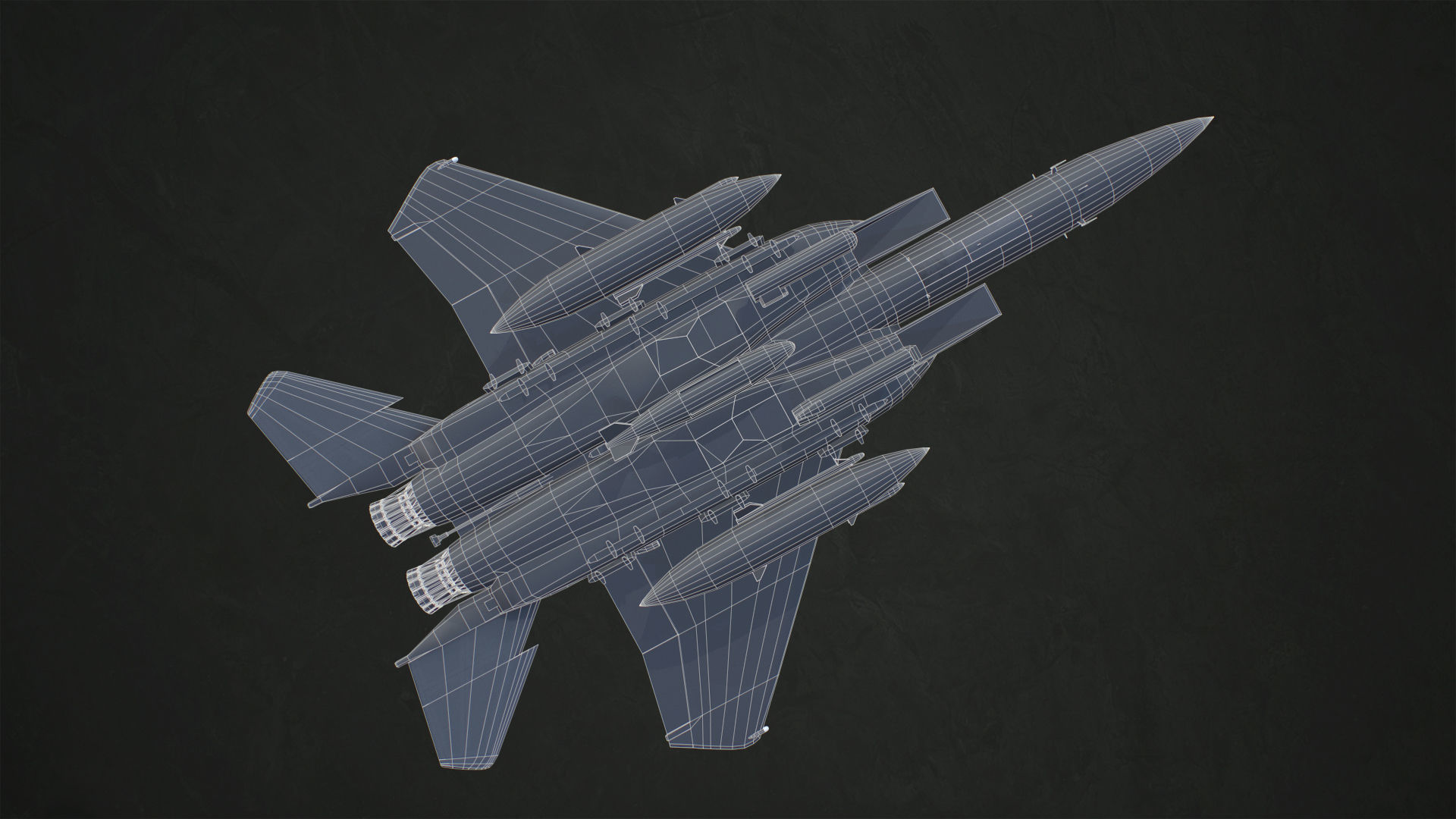 McDonnell Douglas F-15E Strike Eagle Low-poly 3D model_27