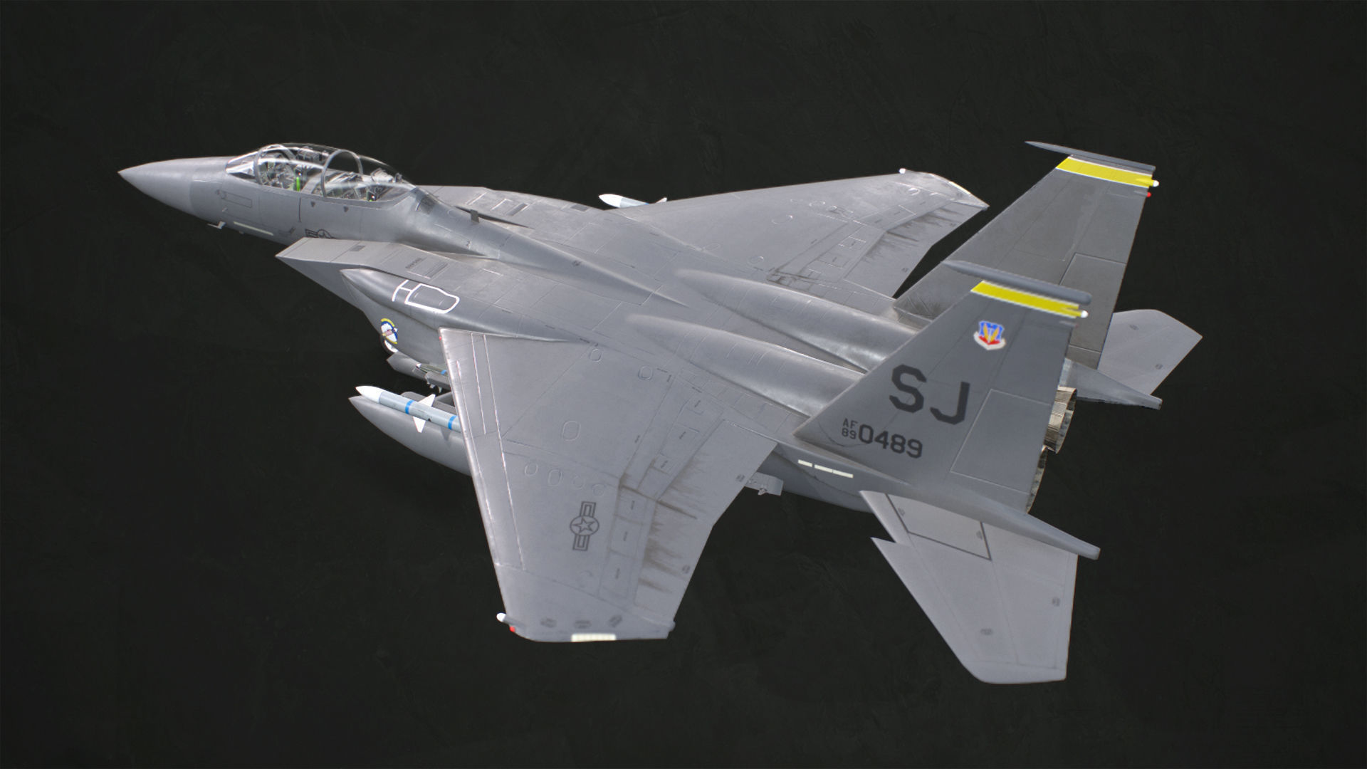 McDonnell Douglas F-15E Strike Eagle Low-poly 3D model_3