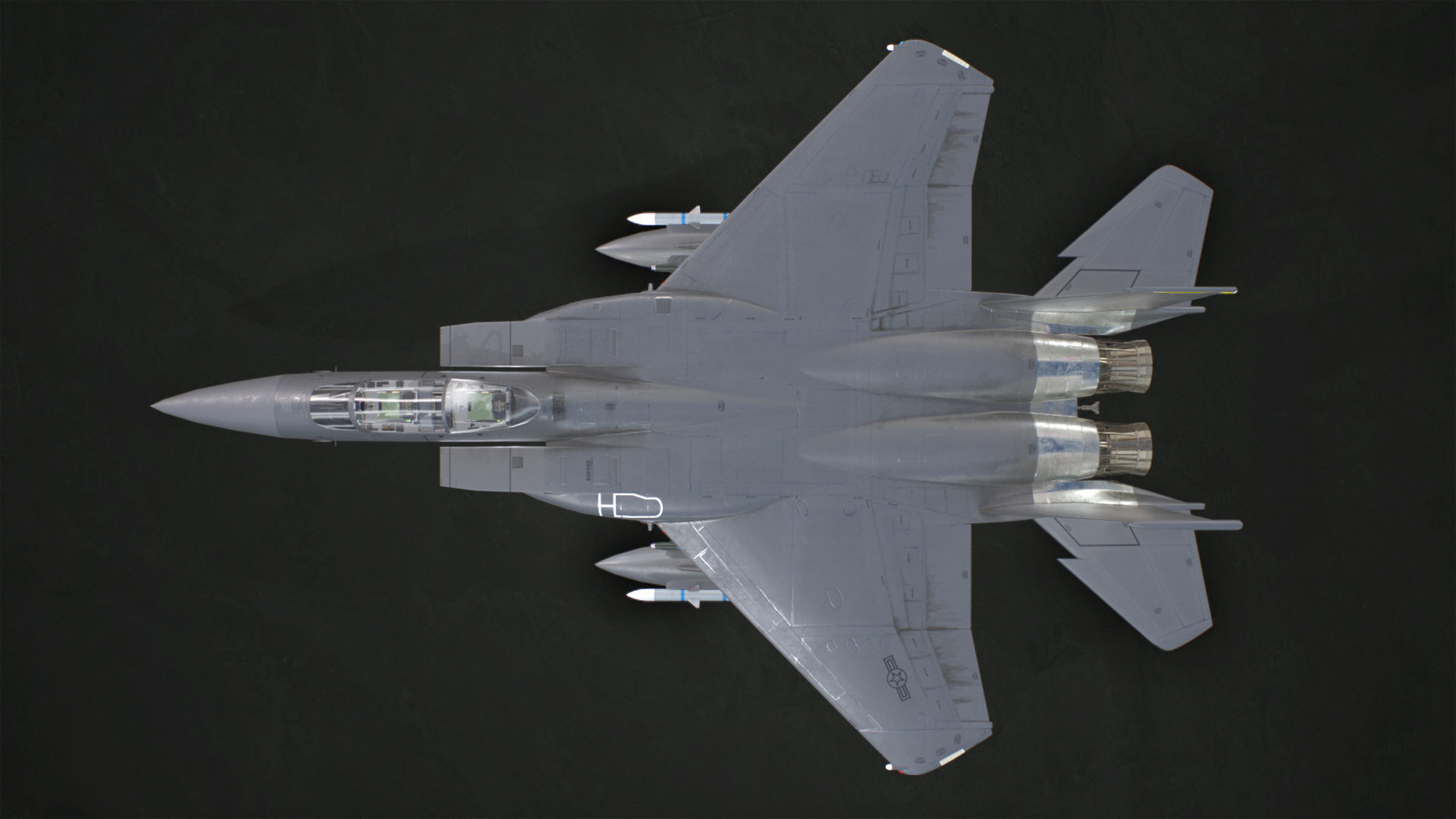McDonnell Douglas F-15E Strike Eagle Low-poly 3D model_5