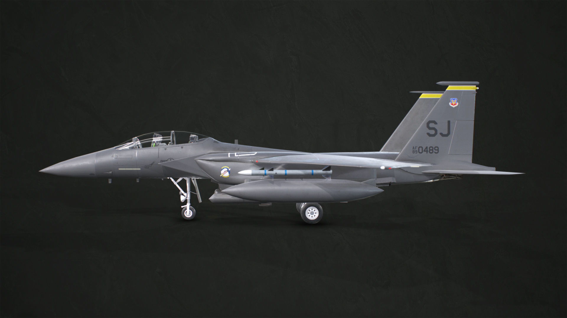 McDonnell Douglas F-15E Strike Eagle Low-poly 3D model_16