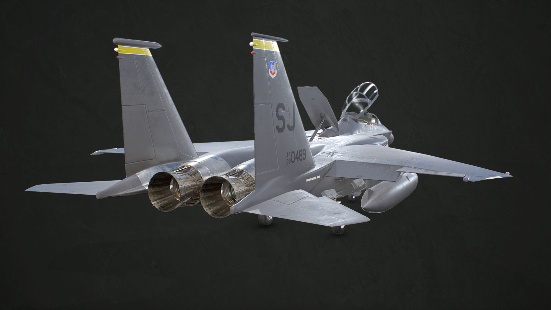 McDonnell Douglas F-15E Strike Eagle Low-poly 3D model_7