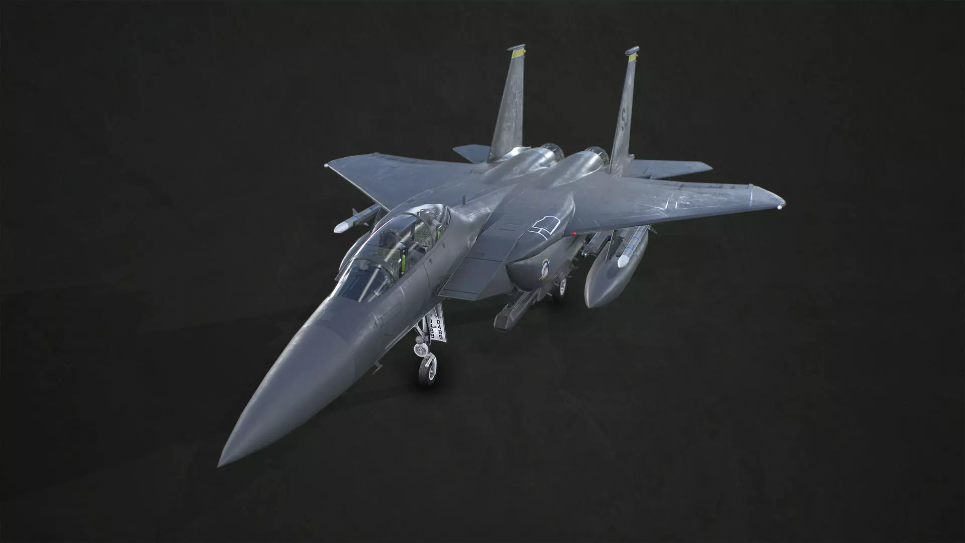 McDonnell Douglas F-15E Strike Eagle Low-poly 3D model_0