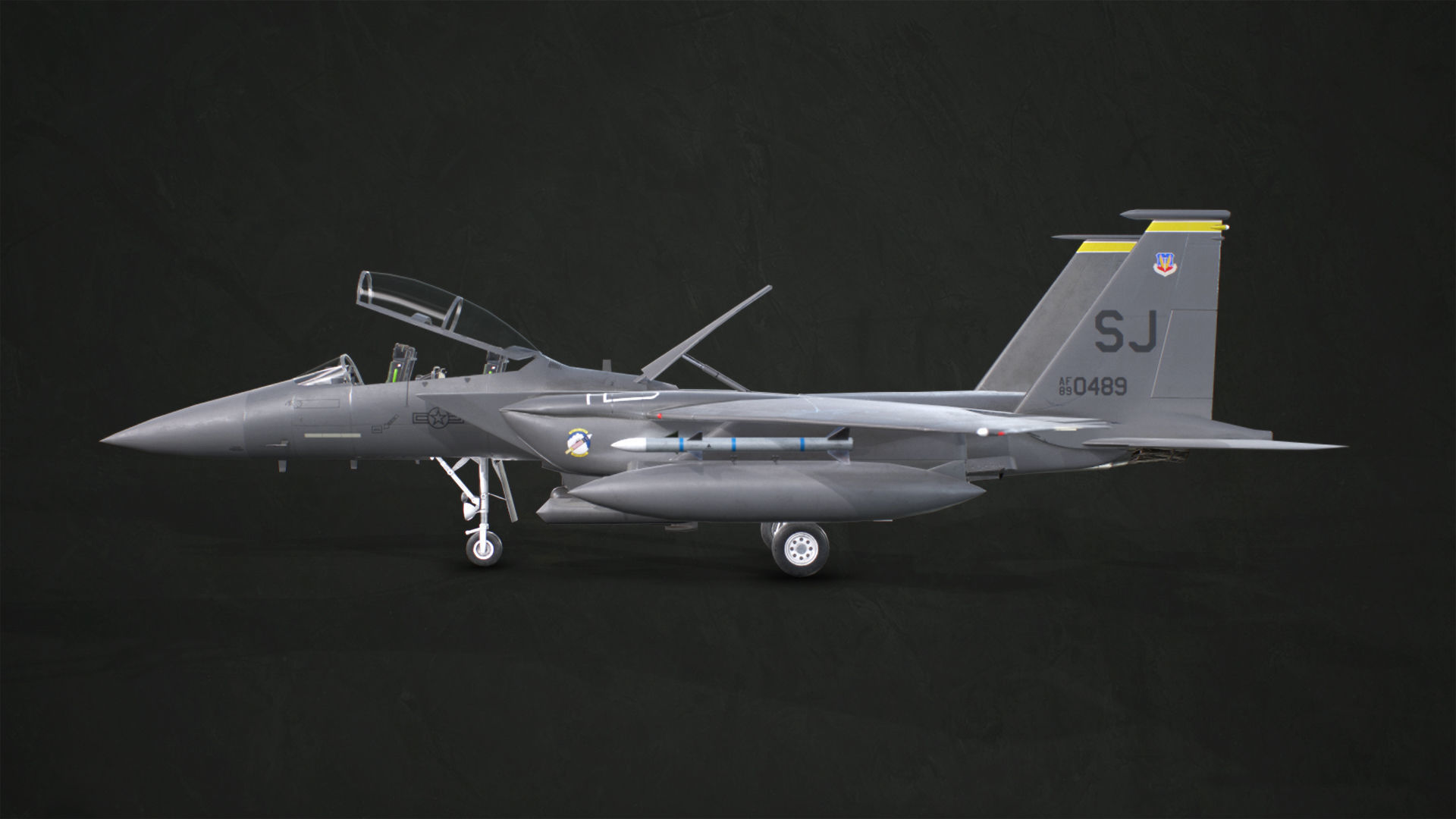 McDonnell Douglas F-15E Strike Eagle Low-poly 3D model_17