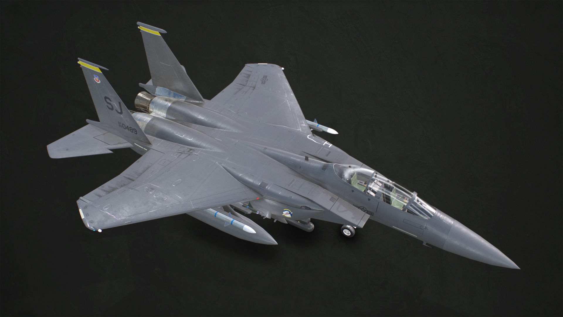 McDonnell Douglas F-15E Strike Eagle Low-poly 3D model_11
