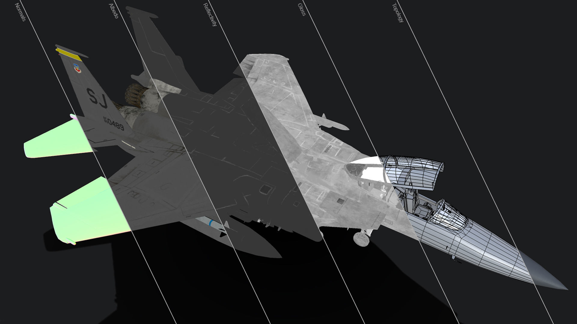 McDonnell Douglas F-15E Strike Eagle Low-poly 3D model_26