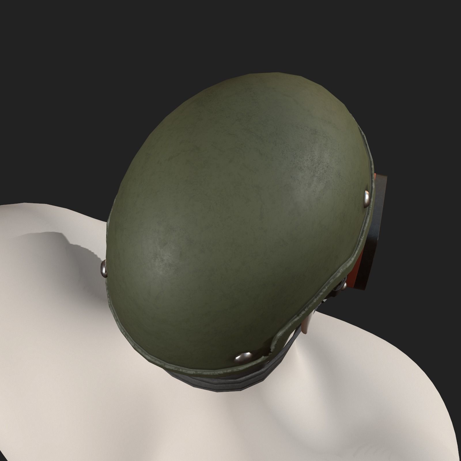 Helmet gas mask scifi military combat 3d futuristic  Low-poly 3D model_5