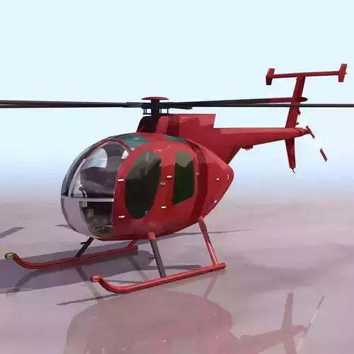 Helicopter 500D Free 3D model