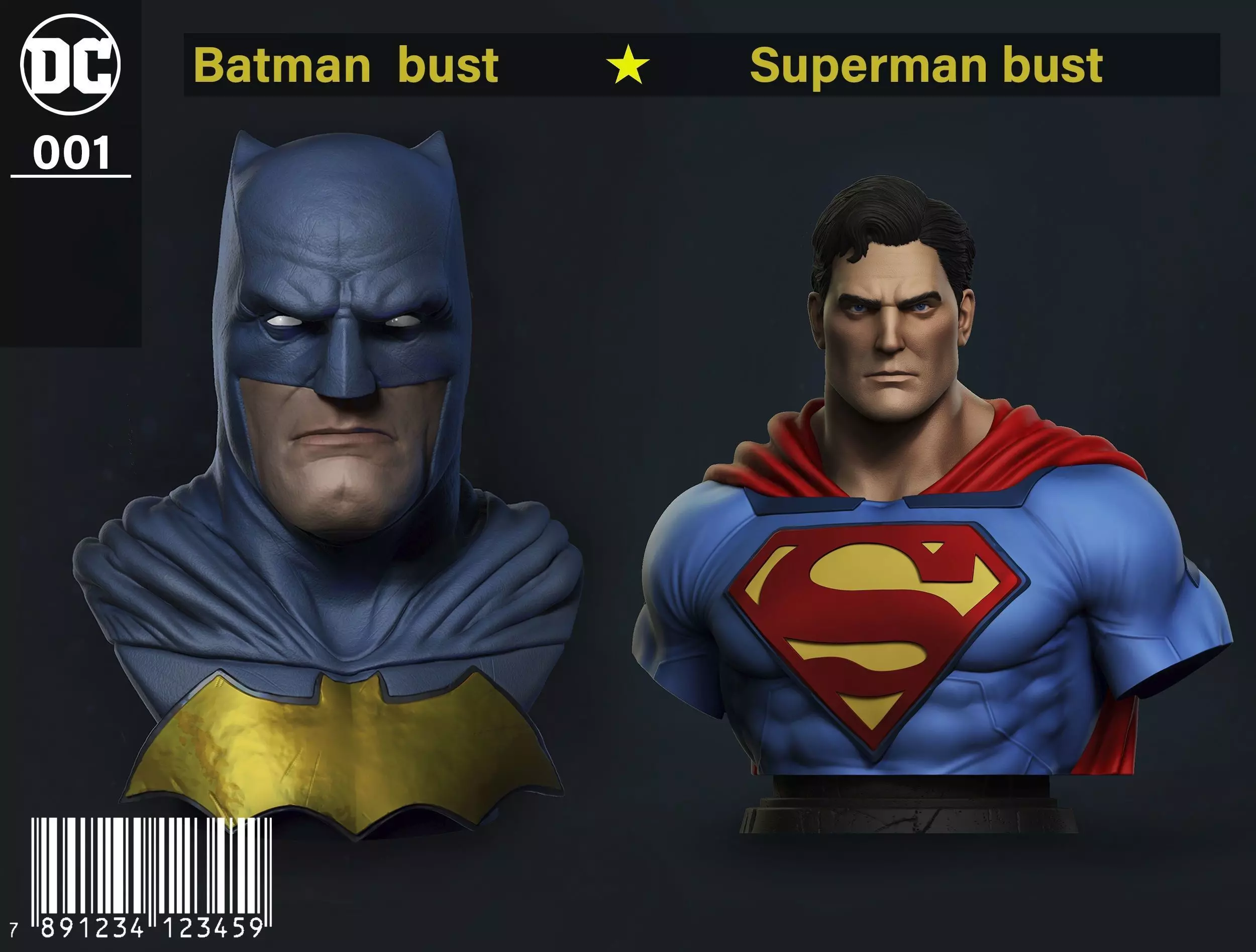 Stl Pack Superman  - Batman  3D print model_0