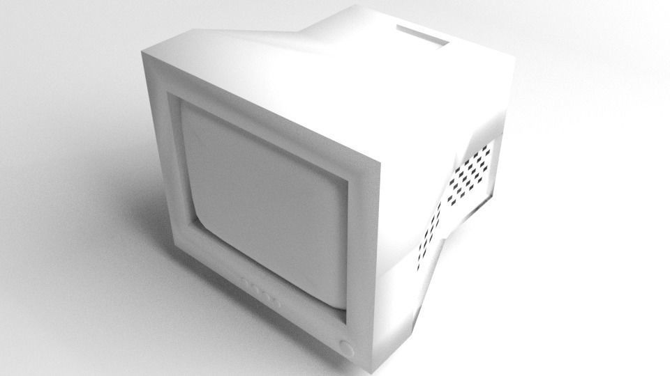 CRT Monitor 21inch 3D model_4
