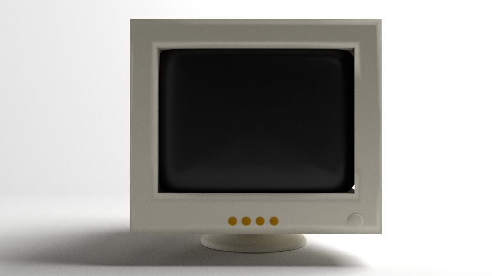 CRT Monitor 21inch 3D model_1