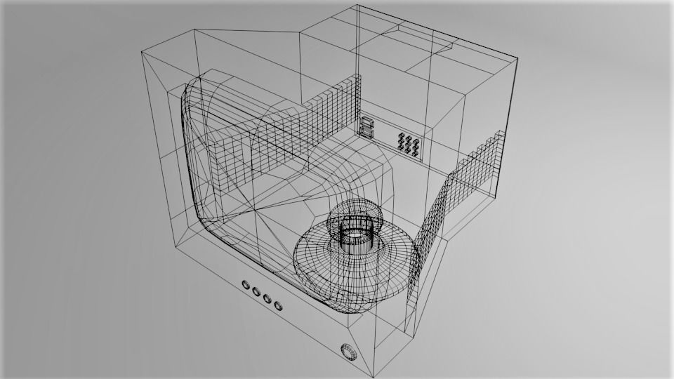 CRT Monitor 21inch 3D model_5
