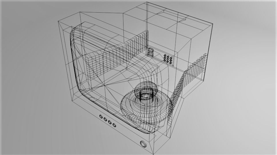 CRT Monitor 24inch 3D model_5