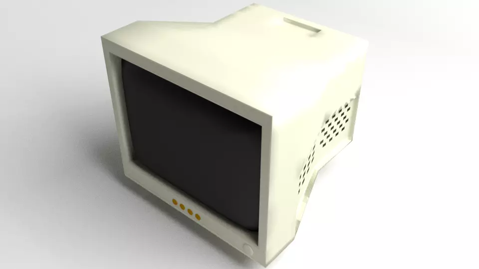 CRT Monitor 24inch 3D model_0