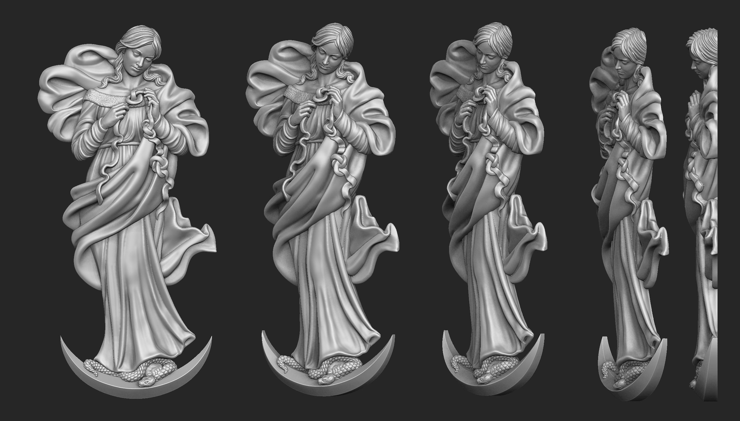 Virgin Mary Untier of Knots 3D print model_2