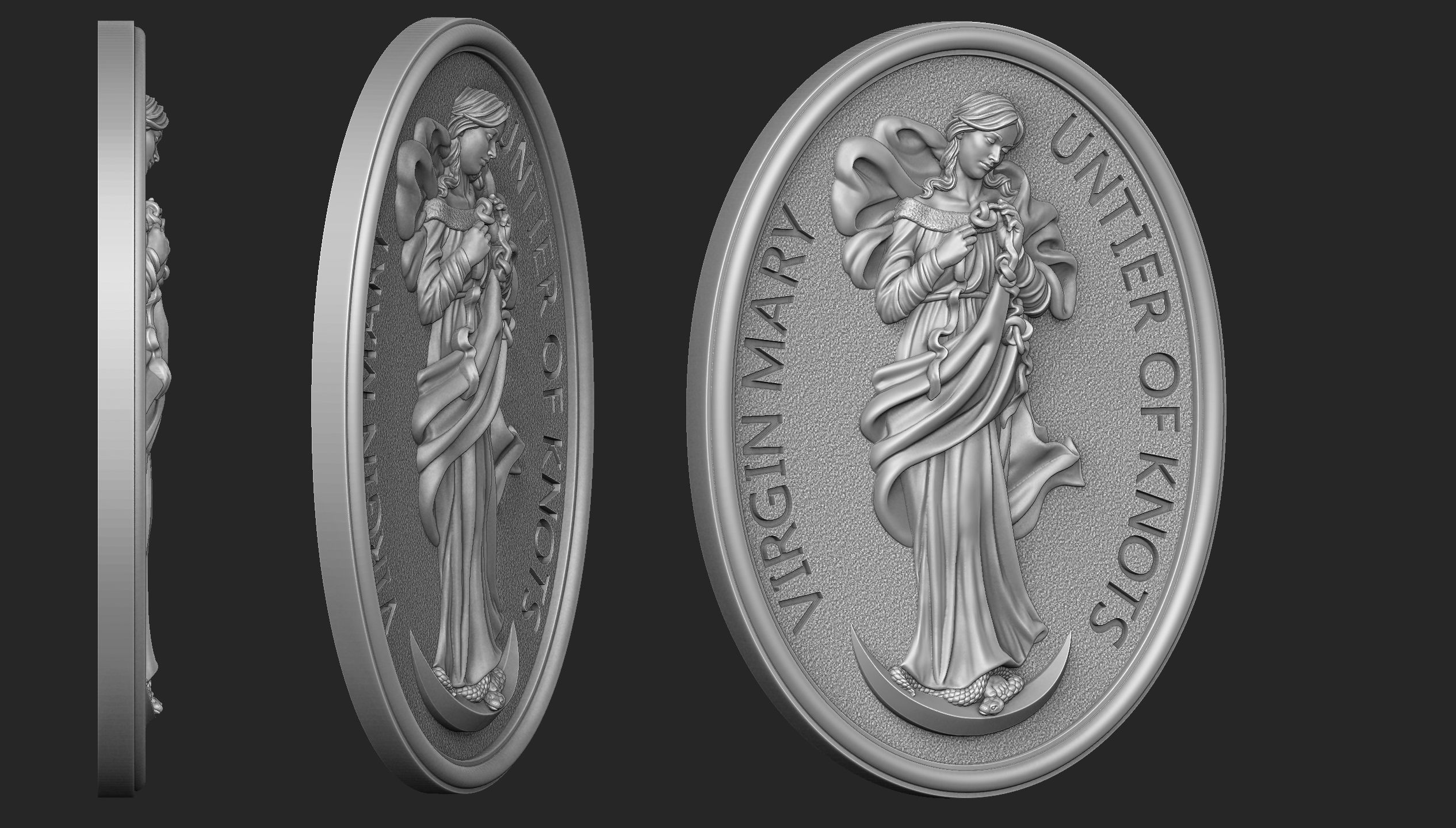 Virgin Mary Untier of Knots 3D print model_4