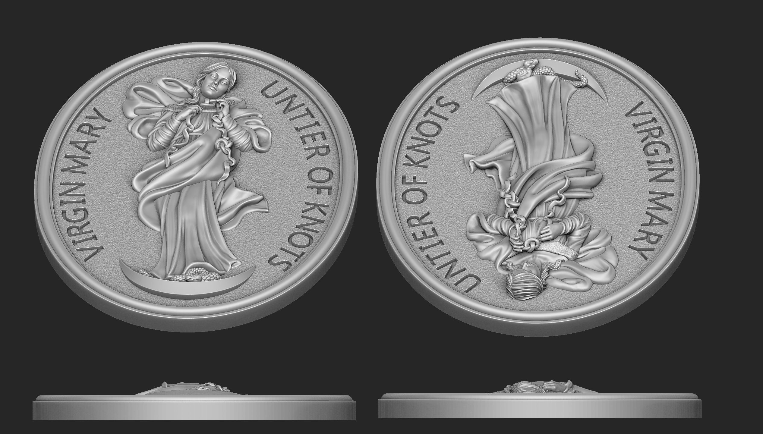 Virgin Mary Untier of Knots 3D print model_6