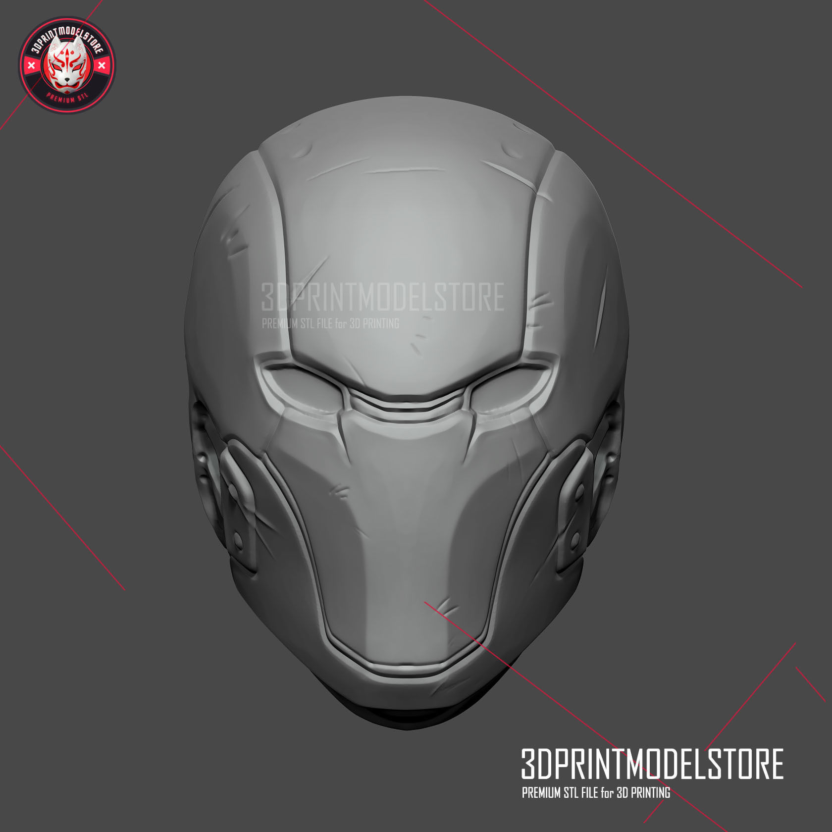Red Hood Helmet - Red Hood Injustice Cosplay Mask  3D print model_3