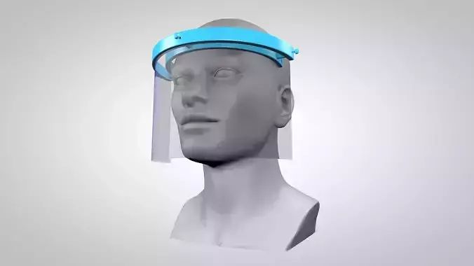 Face protection shield 3D print model