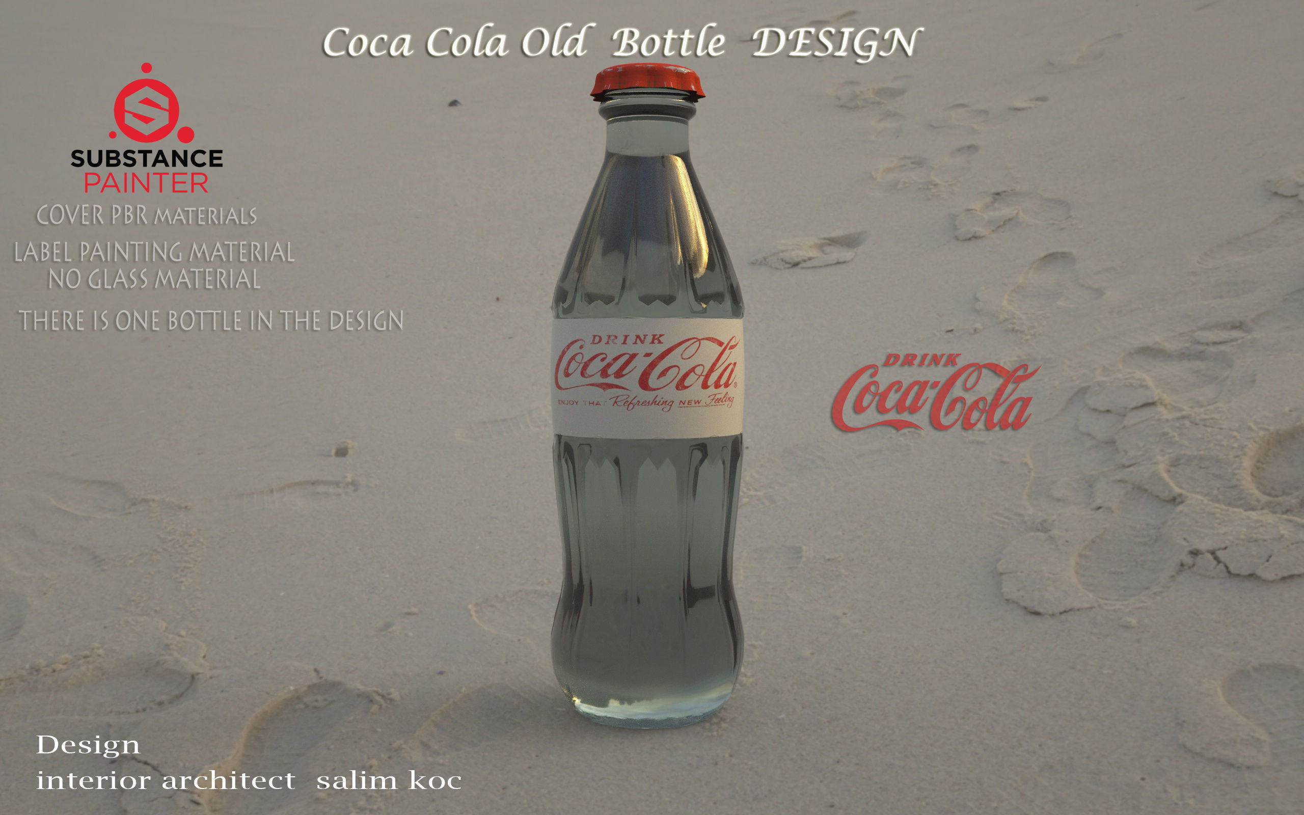 OLD COCA COLA BOTTLE DESIGN Low-poly 3D model_2
