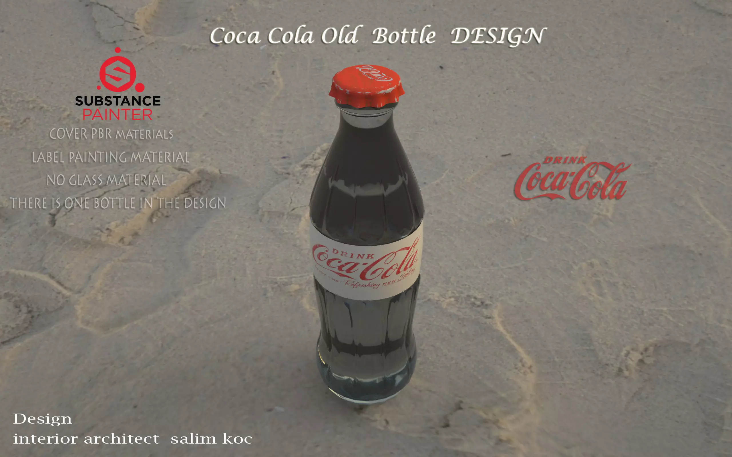 OLD COCA COLA BOTTLE DESIGN Low-poly 3D model_0