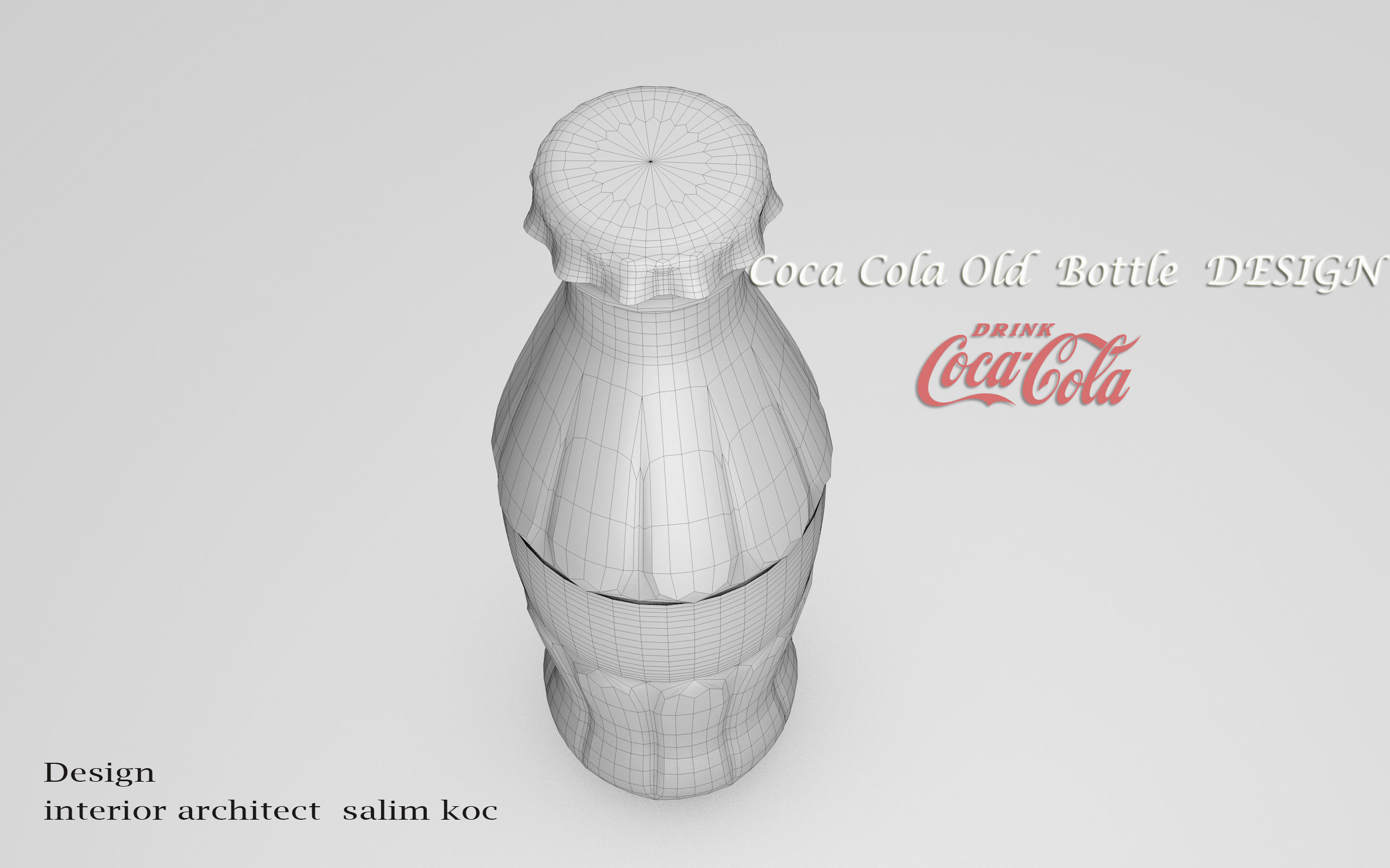 OLD COCA COLA BOTTLE DESIGN Low-poly 3D model_8