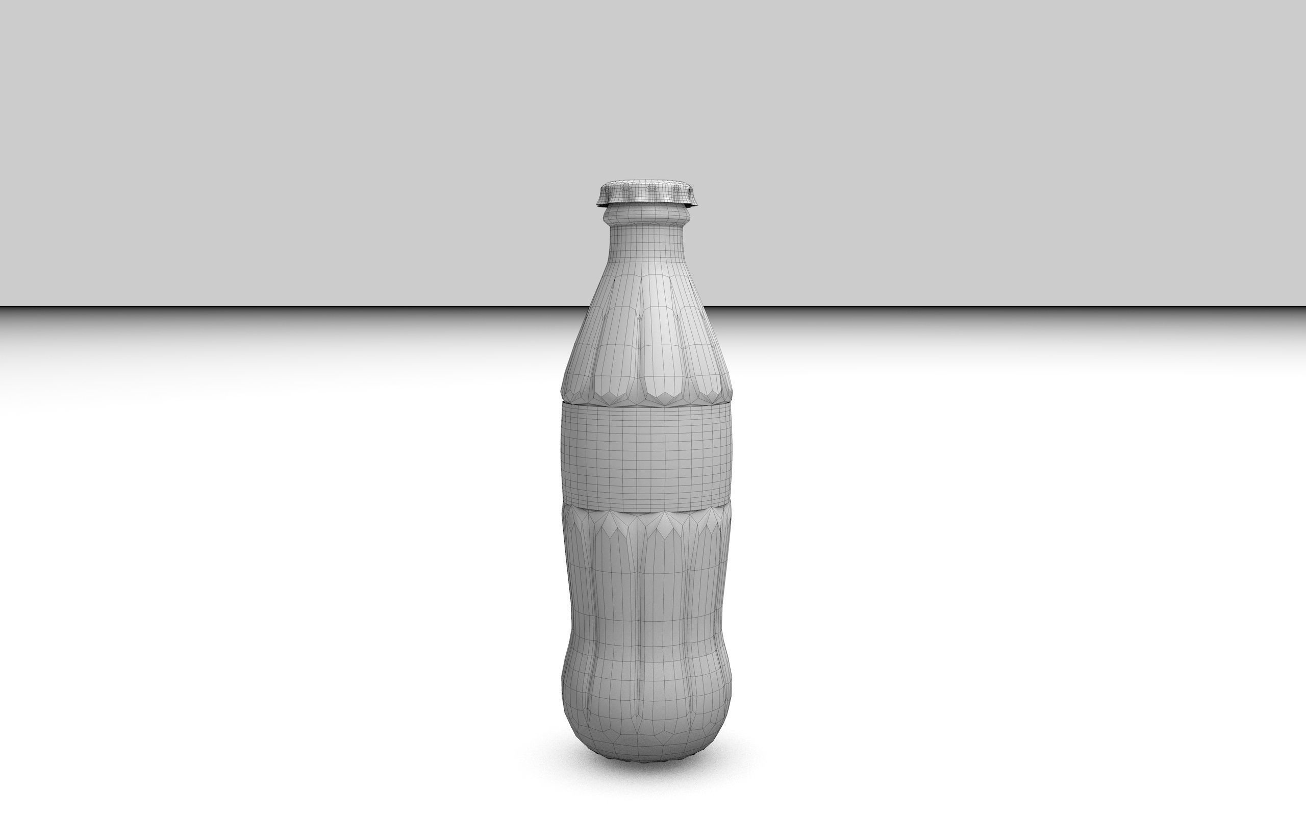 OLD COCA COLA BOTTLE DESIGN Low-poly 3D model_10
