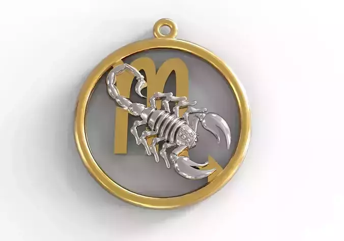 Scorpio symbol 3D print model