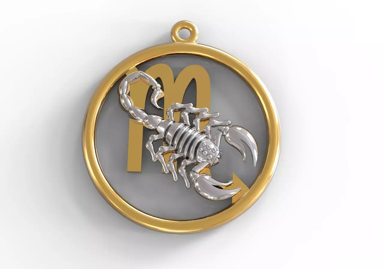 Scorpio symbol 3D print model