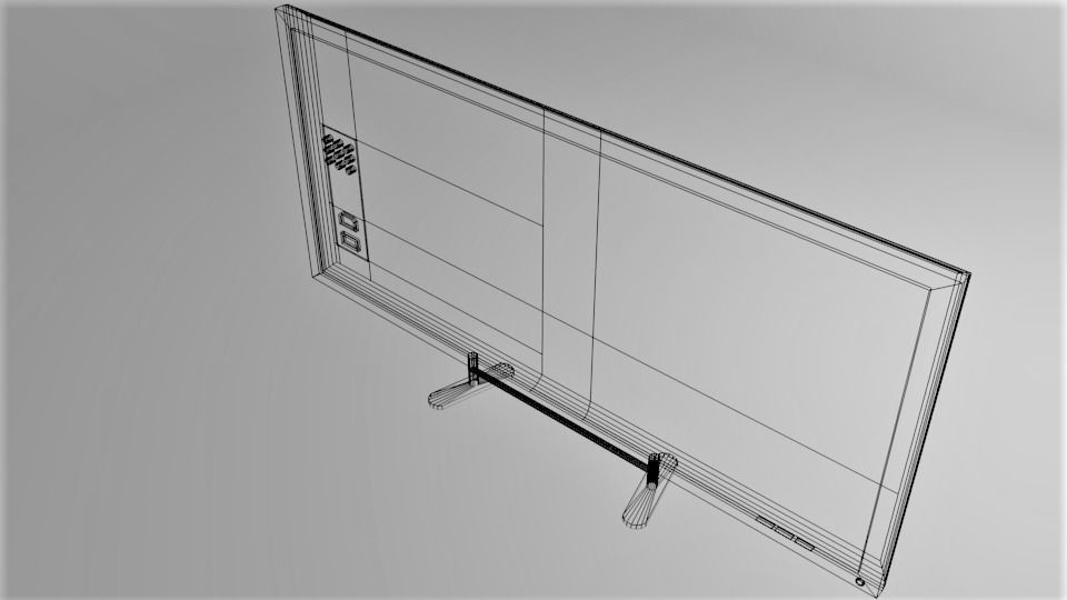 Flat-Panel Monitor 65inch 3D model_5