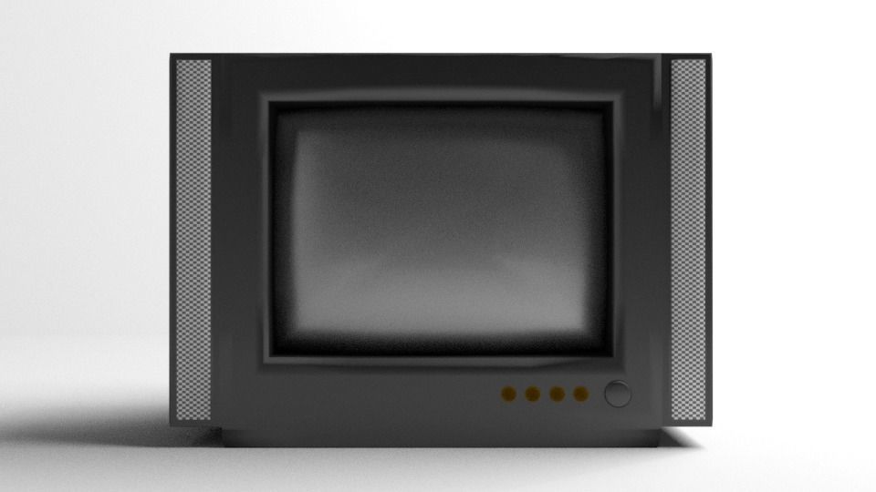 Tele-Vision Monitor 32inch 3D model_1
