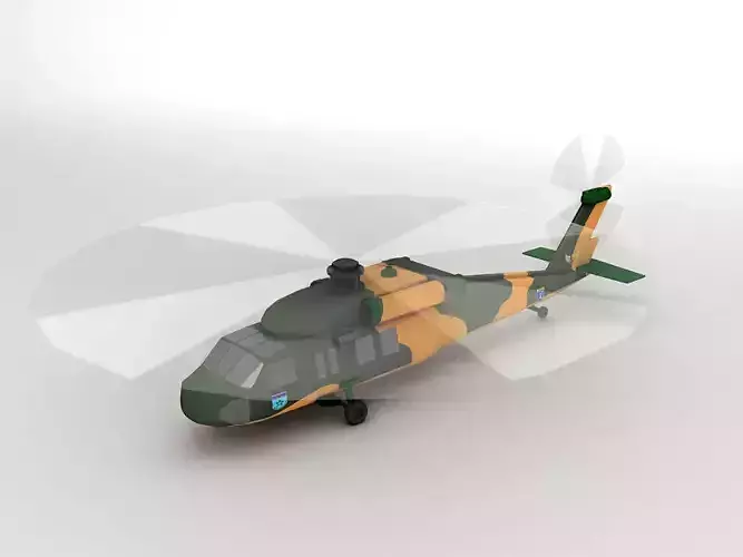 UH 60 Blackhawk Helicopter LOW Low-poly 3D model