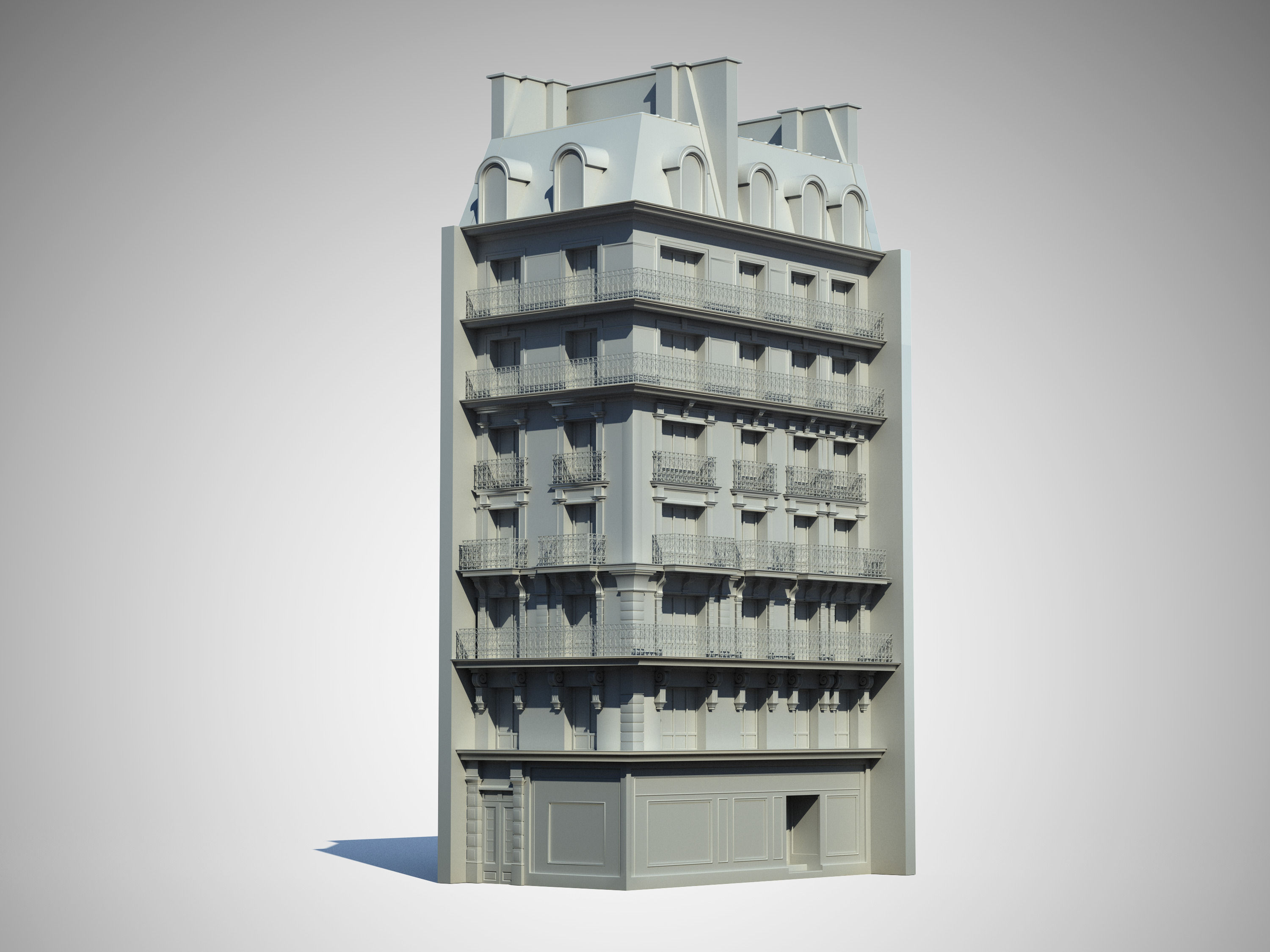 Paris House Detail Model 3D model_4