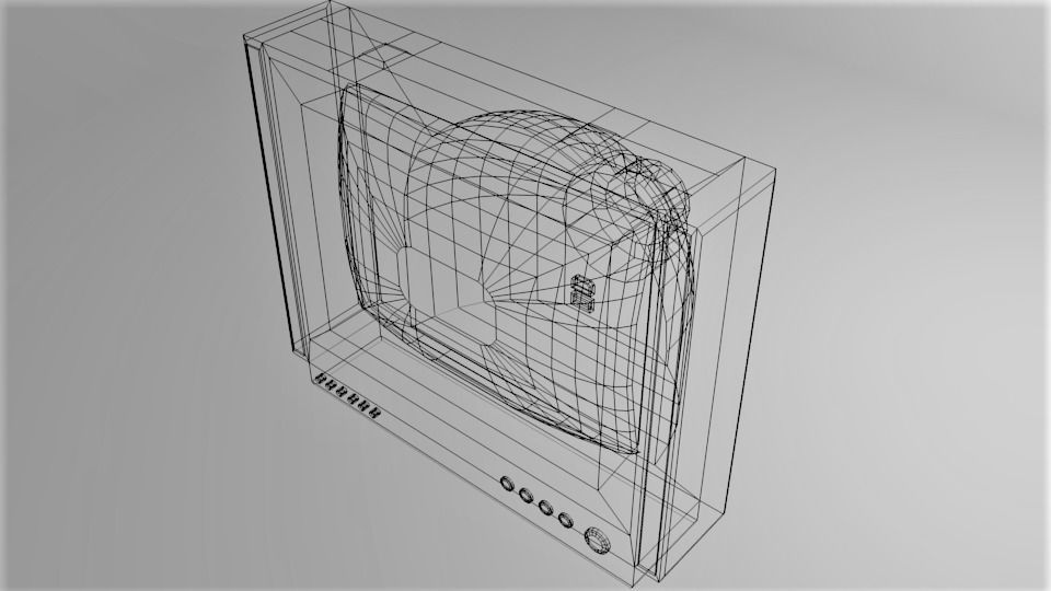 Television Monitor 40inch 3D model_5