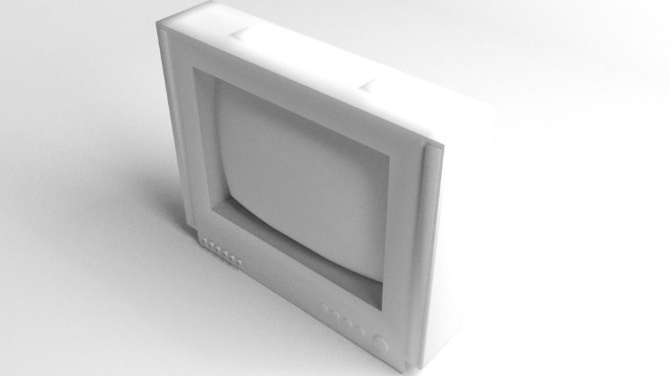 Television Monitor 40inch 3D model_4