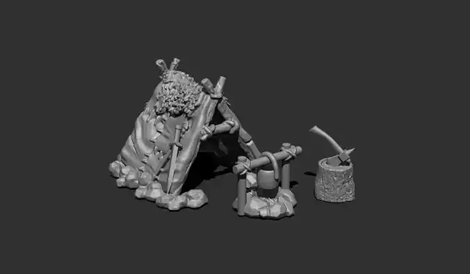 Miniature Camping Place for 28mm games