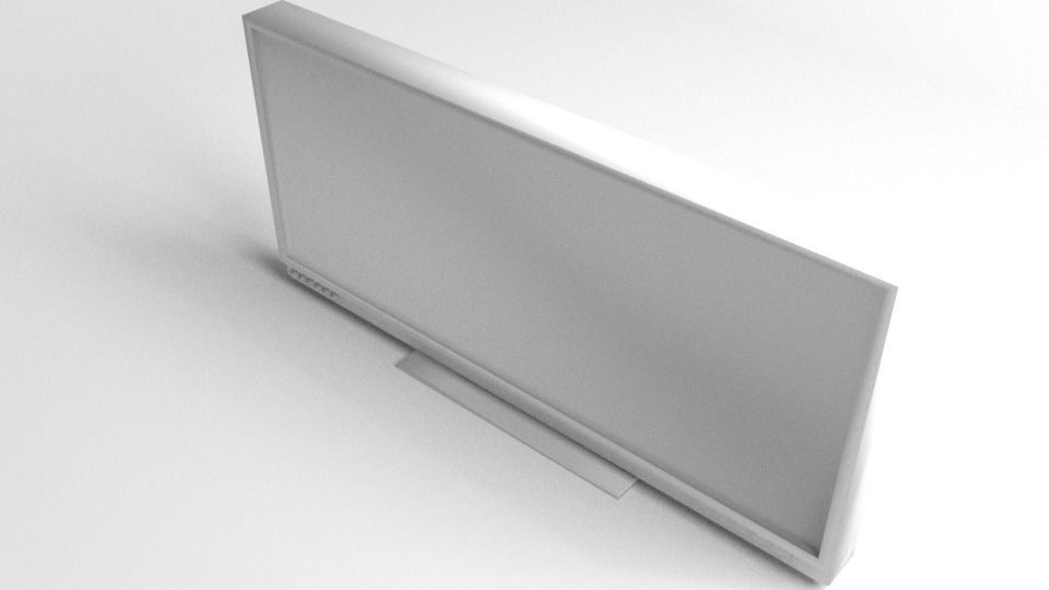 Television Monitor 50inch 3D model_4