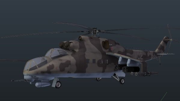   Mil Mi-24 Hind Attack Helicopter Low-poly 3D model_20