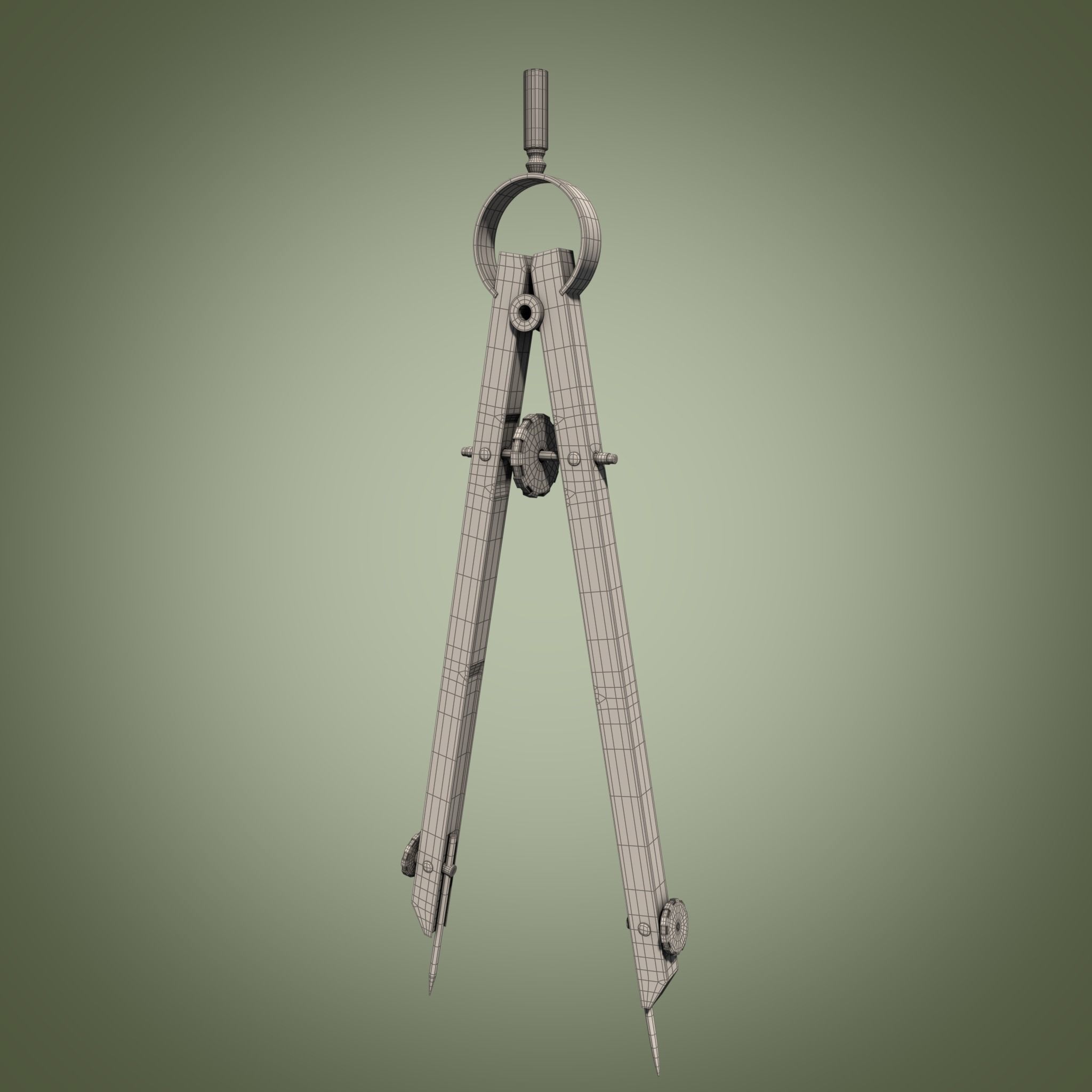 Drawing Compass 3D Model 3D model_3