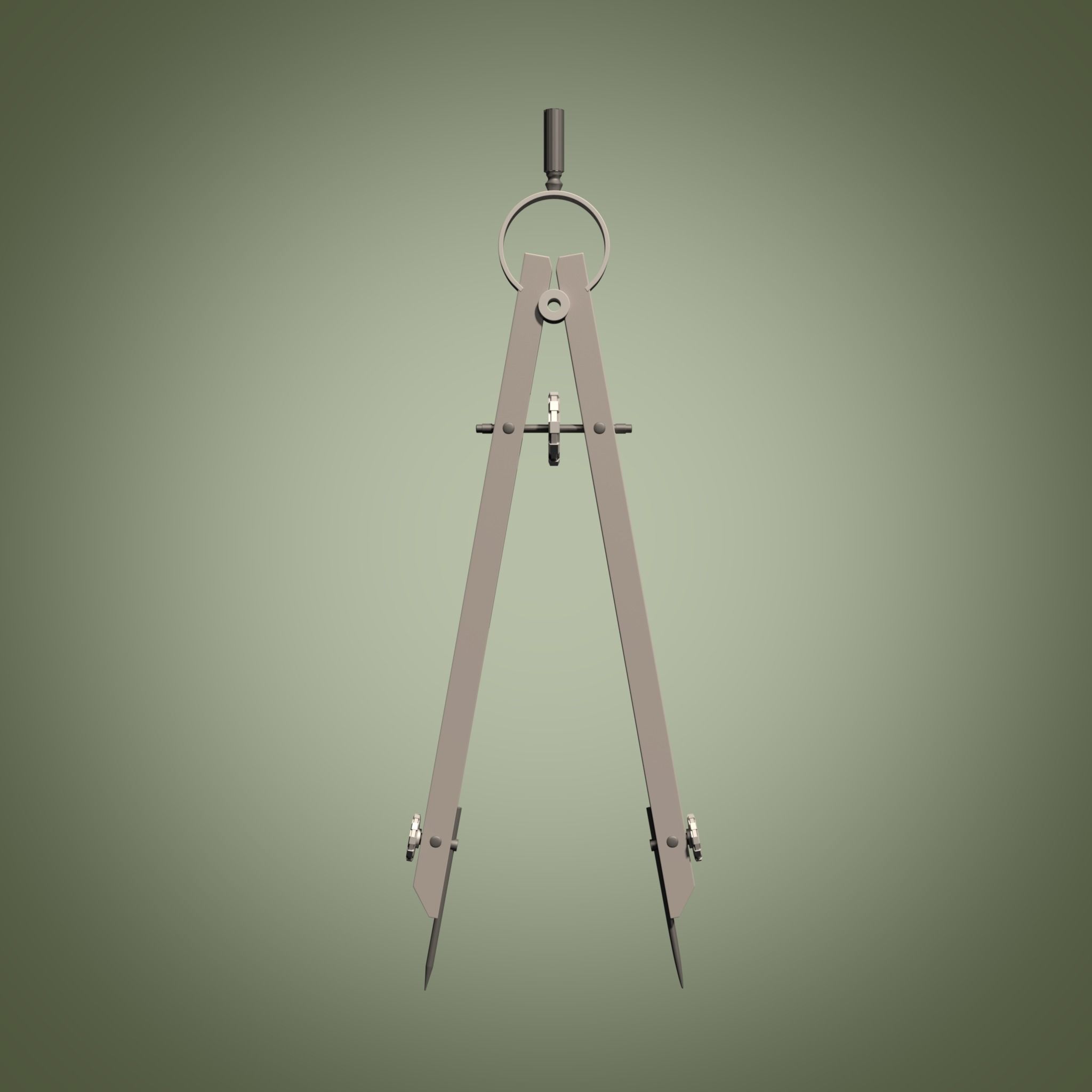 Drawing Compass 3D Model 3D model_1