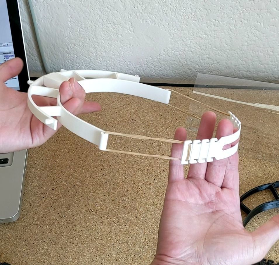 FACE SHIELD FOR SMALLER 3D PRINTERS Free 3D print model_2