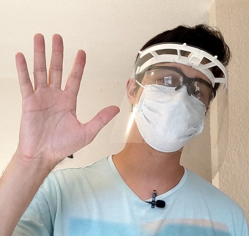 FACE SHIELD FOR SMALLER 3D PRINTERS Free 3D print model_4