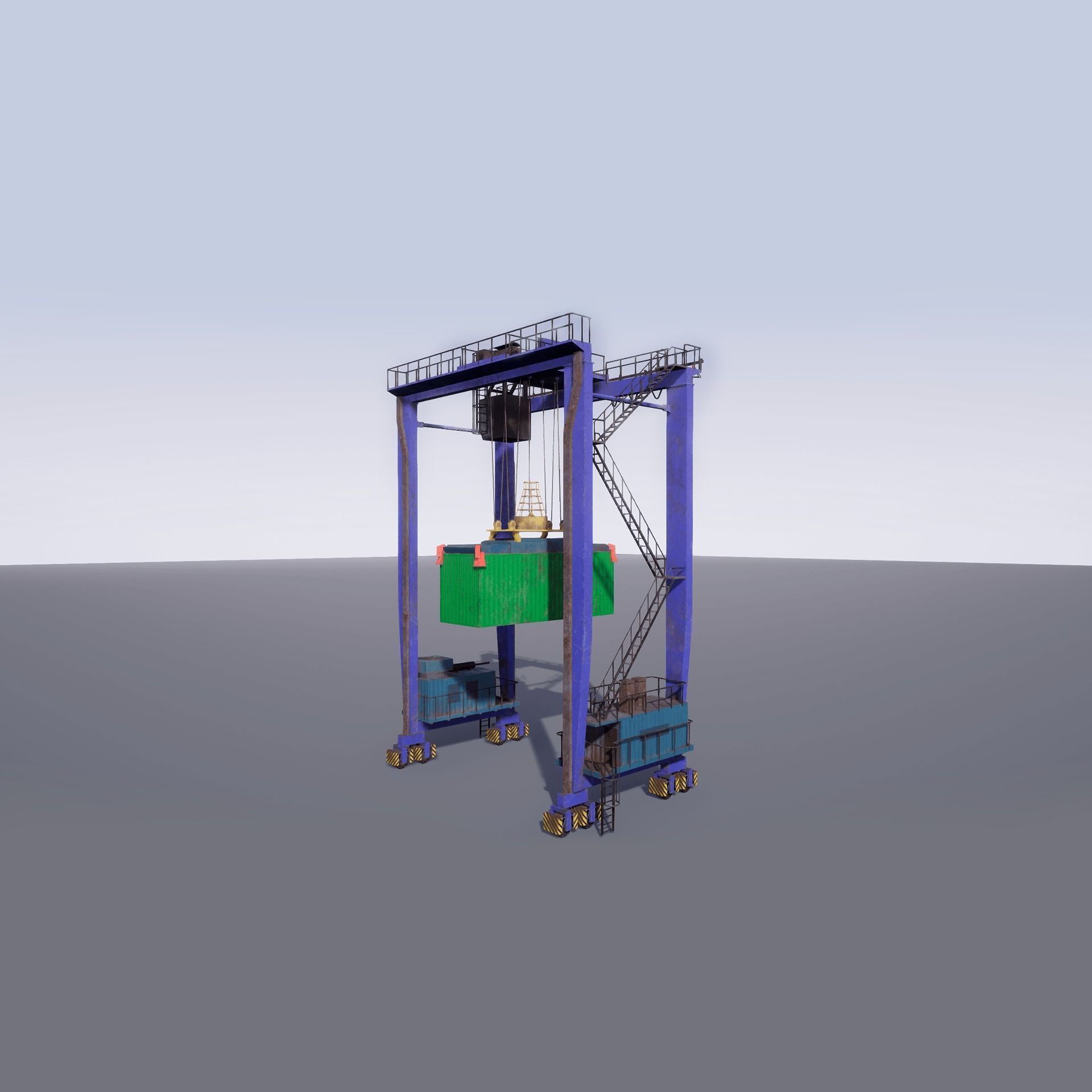 Trains Pack Low-poly 3D model_12