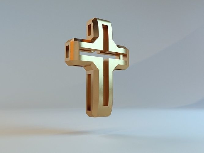  Golden cross 3D print model