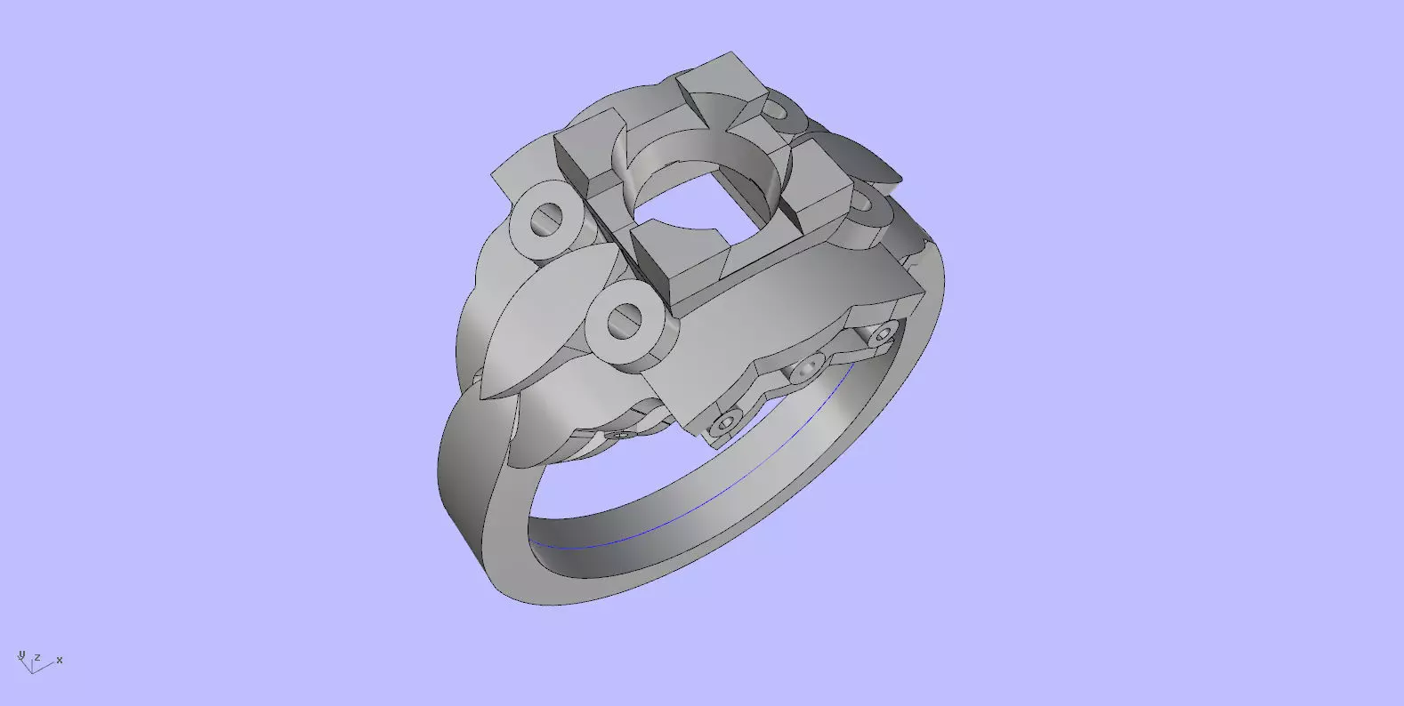 Antique Engangement Ring 3D print model_0