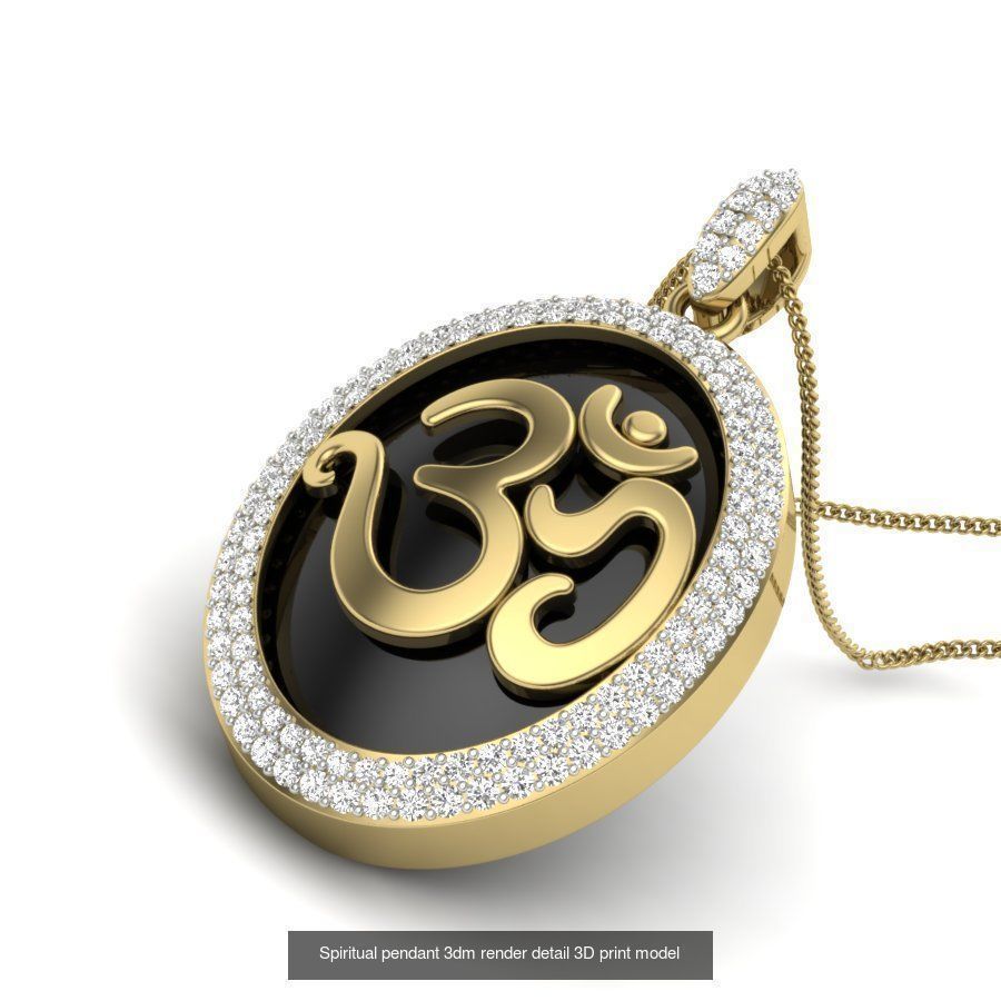 43 Spiritual pendant 3dm render detail 3D Model Collection_31