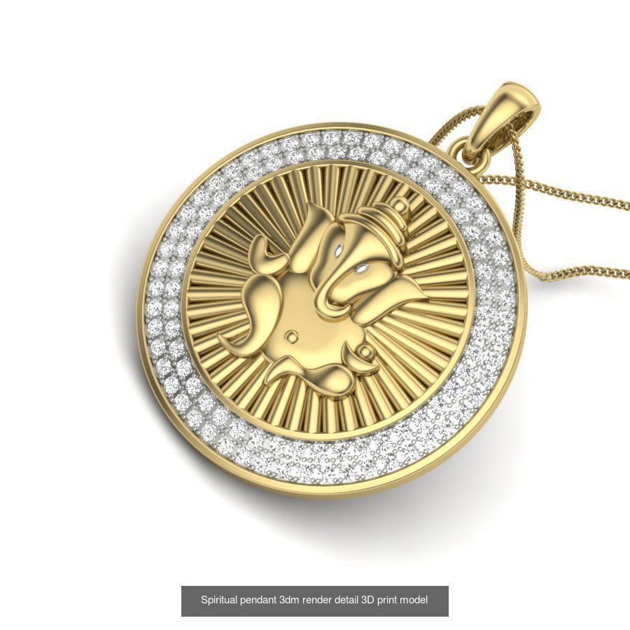 43 Spiritual pendant 3dm render detail 3D Model Collection_37