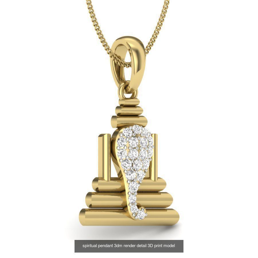 43 Spiritual pendant 3dm render detail 3D Model Collection_12