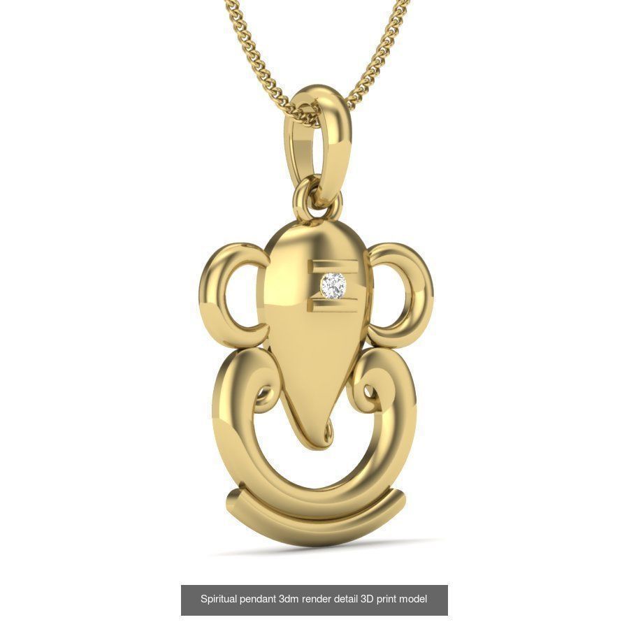 43 Spiritual pendant 3dm render detail 3D Model Collection_15