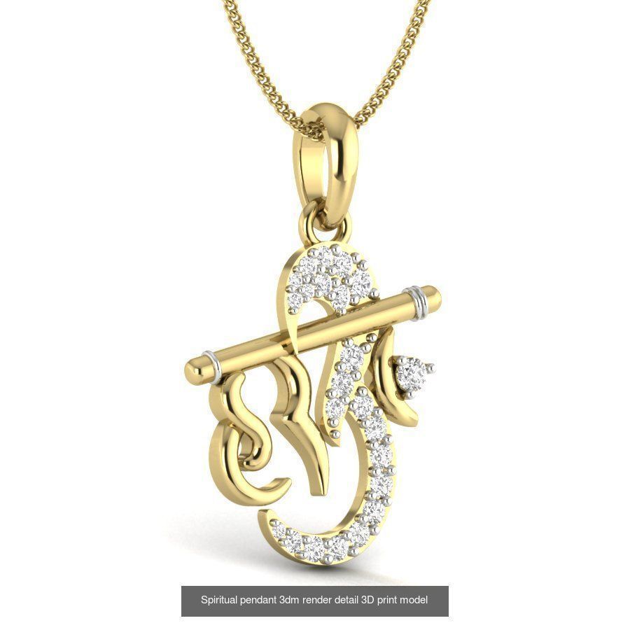 43 Spiritual pendant 3dm render detail 3D Model Collection_10