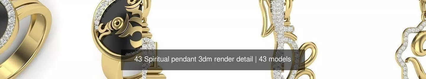 43 Spiritual pendant 3dm render detail 3D Model Collection_1
